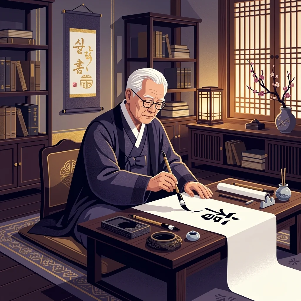融入笔尖的经营哲学：李秉喆的晨间书法仪式与初级运动皮层激活指南