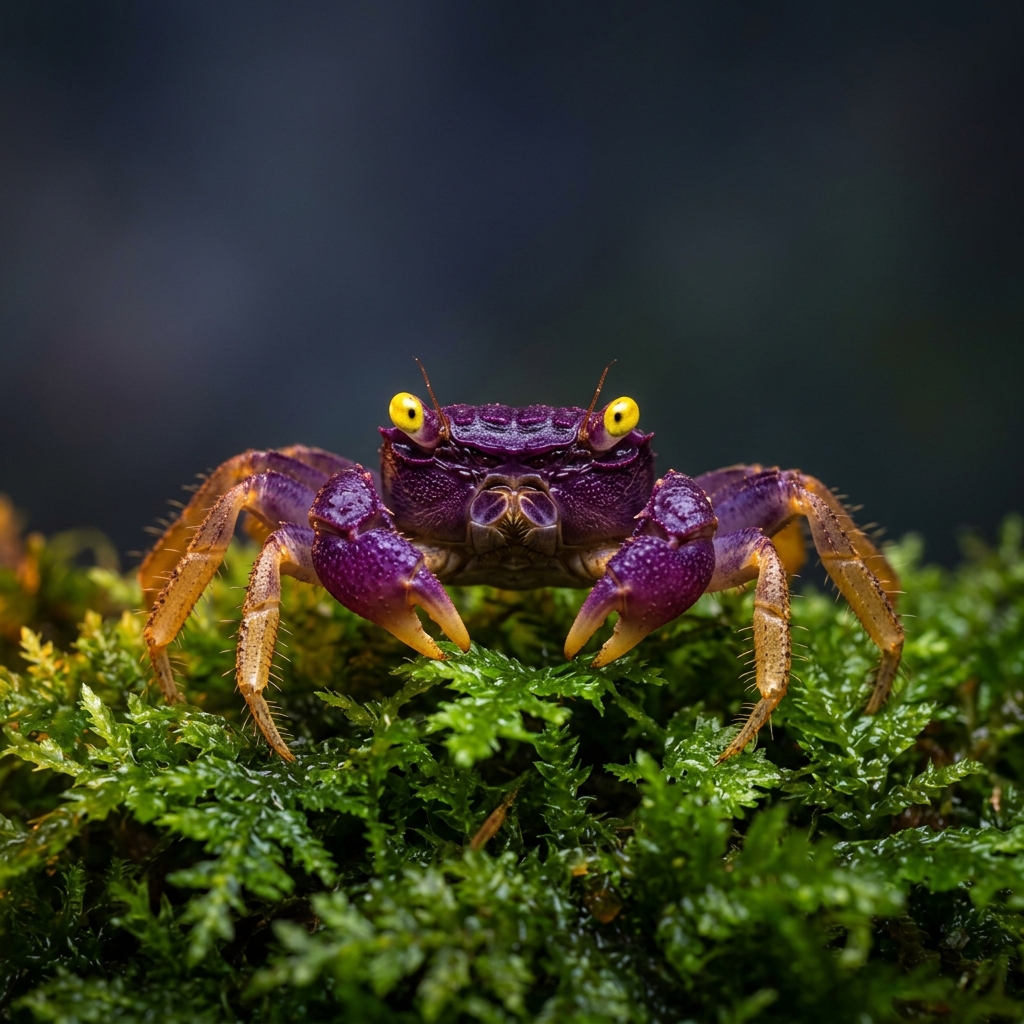 Vampirkrabbe Pflege der violetten Farbe & 3-Schritte-Tagesroutine für das Paludarium