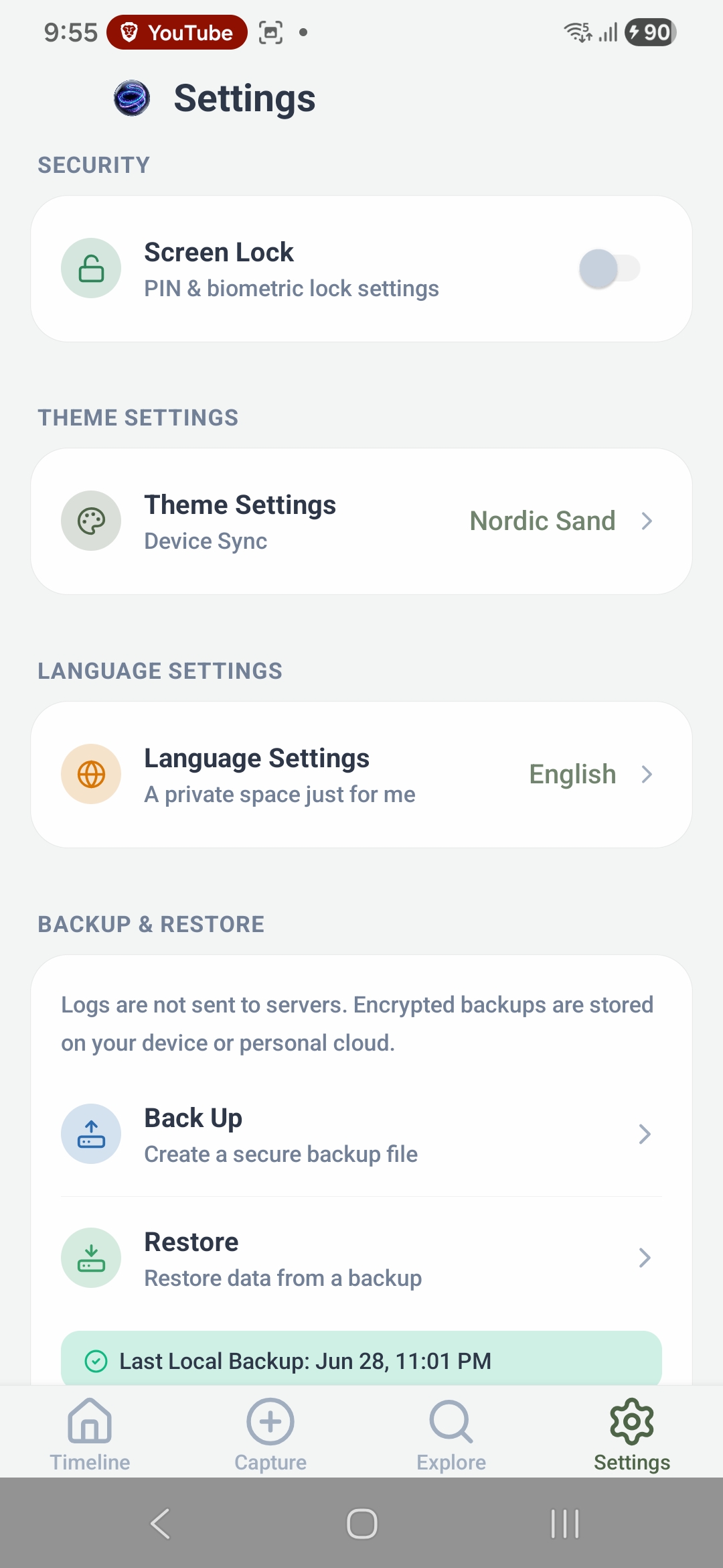 SQLCipher Encrypted Settings