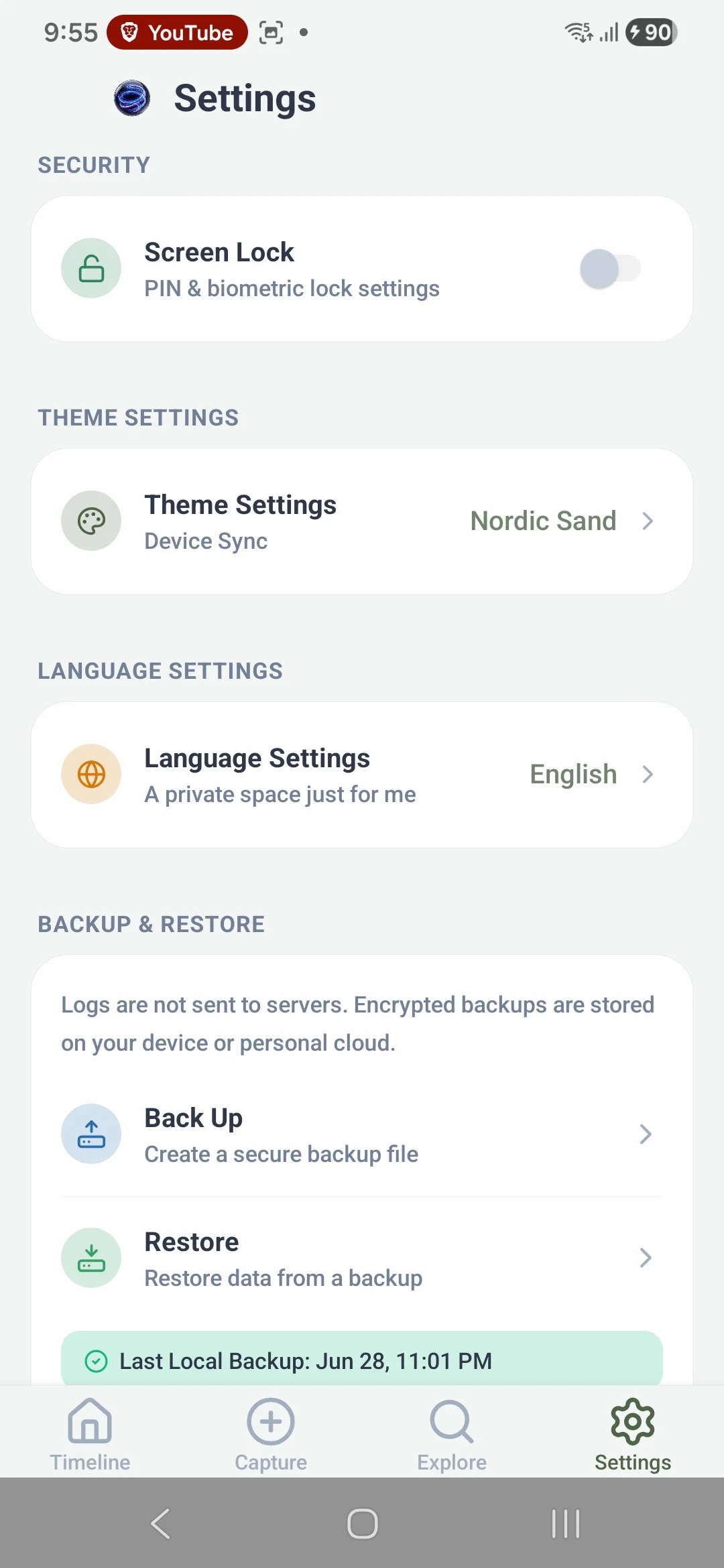SQLCipher Encrypted Settings
